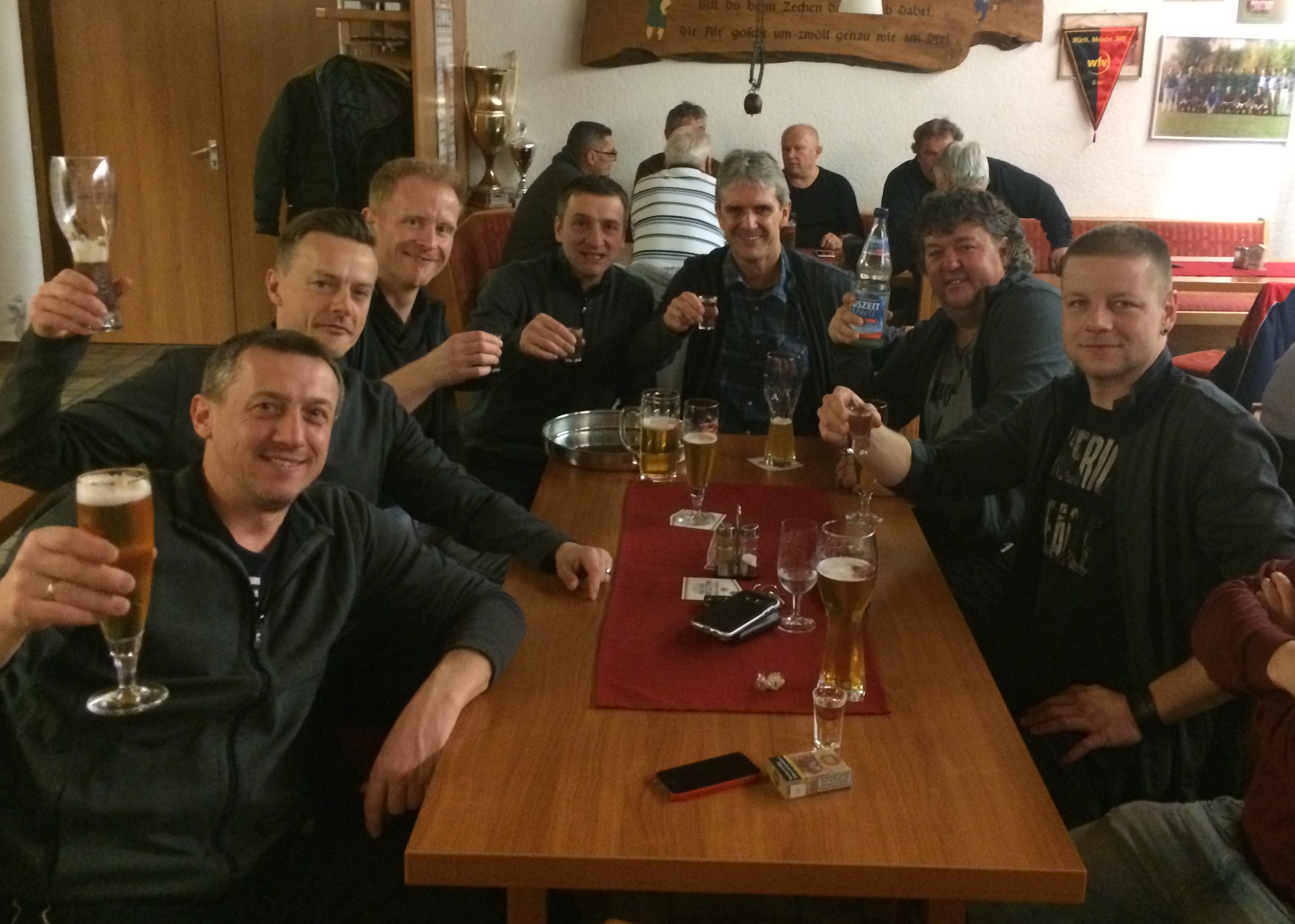 Siegesfeier Sportheim
