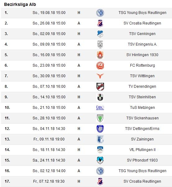 Spielplan 18 19 1